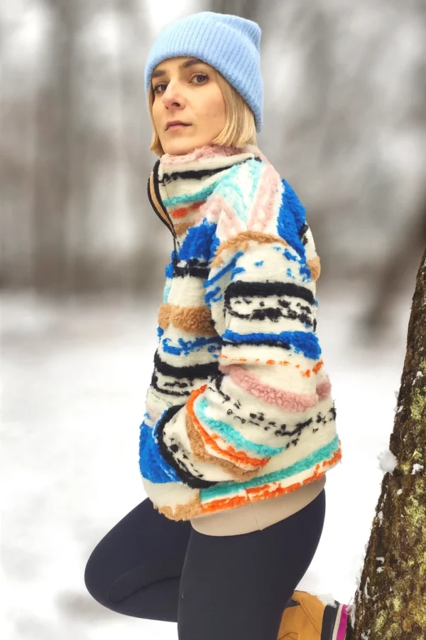 CIEPŁA WEŁNIANA BLUZA DAMSKA CRAZY SHEEP