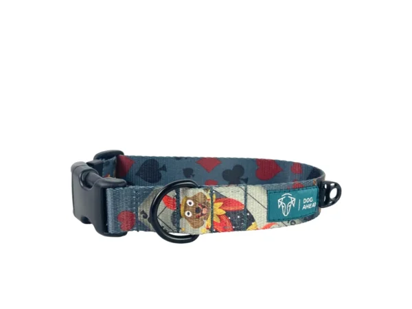 obroża z klamrą POKER DOGS