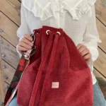 Damska torebka sztruksowa - ROMANCE - DOG AHEAD