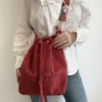 Damska torebka sztruksowa - ROMANCE - DOG AHEAD