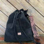 Damska torebka sztruksowa worek - BOTANICA - DOG AHEAD